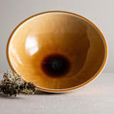 "Butterscotch Vessel with Flared Foot" - Decorative Object in yellow by Lisa Fleming