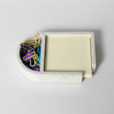 "White Terrazzo Sticki Note Holder" - Decorative Object in white by Pretti.Cool
