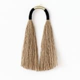 "Small Jute tassel with Gold" - Decorative Object in black by Bharti Trivedi