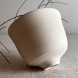 "Crystalline White Matte Vessel 5" - Decorative Object in white by Lisa Fleming