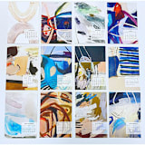 "Desktop Calendar" - Decorative Object in multicolor by Lauren Packard