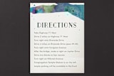 "Painted" - Mitzvah Direction Cards in Sea by Rebecca Bowen - Front