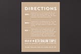 "Simply Krafted" - Mitzvah Direction Cards in Cotton by That Girl Press - Front