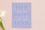 "Bold Mitzvah" - Mitzvah Direction Cards in Lavender by Jackie Crawford - Front