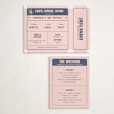 "Cinema Celebration" - Mitzvah Direction Cards in Rose by Diane Pearse - With Invitation