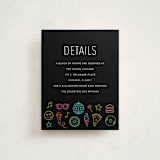 "Neon Vibes" - Mitzvah Direction Cards in Candy by Brandy Folse - Front