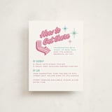 "Las Vegas" - Mitzvah Direction Cards in Cotton Candy by Claudia Orengo - Front