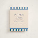"Painted Stripes" - Mitzvah Direction Cards in Sky by Teju Reval - Front