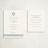 "Painted Star" - Mitzvah Direction Cards in Lake by Olivia Raufman - With Invitation