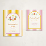"Beach Club" - Mitzvah Direction Cards in Lemon by Claudia Orengo - With Invitation