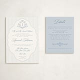 "Regency" - Mitzvah Direction Cards in Provincial by Jenna Holcomb - With Invitation