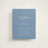 "Framed Star of David" - Mitzvah Direction Cards in Sky by Stephanie Heinrich Godbout - Front