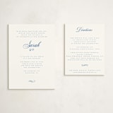 "Simply" - Mitzvah Direction Cards in Sea by Jenna Holcomb - With Invitation