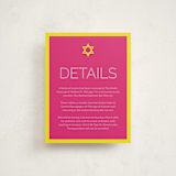 "Pop up" - Mitzvah Direction Cards in Candy-Glow by Inkblot Design - Front