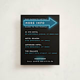 "Neon Glow - B’nai / Bat / Bar Mitzvah Invitation" - Mitzvah Direction Cards in Lagoon by Anne Retter - SchoepfergeistArt - Front