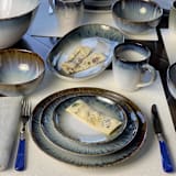 "Cypress Grove Dinnerware 12 Piece Set" - Place Settings in multicolorassorted-colors by Carmel Ceramica