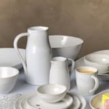 "Lily Valley Dinnerware 12 Piece Set" - Place Settings in white by Carmel Ceramica