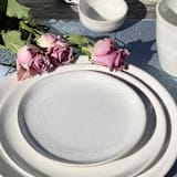 "Lily Valley Dinnerware 12 Piece Set" - Place Settings in white by Carmel Ceramica