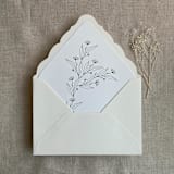 "Jessica minimalist forest green envelope liner for A7 euro flap envelope | pack of 10" - Envelope Liners in green by Ivory Invitations