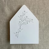 "Jessica minimalist forest green envelope liner for A7 euro flap envelope | pack of 10" - Envelope Liners in green by Ivory Invitations