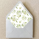 "Italy Olive Branches Envelope Liner | Set of 10 | For 5x7” Invitations" - Envelope Liners in green by Cotton and Bow