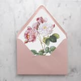 "A7 Envelope Liners Pink Fluffy Roses (set of 10)" - Envelope Liners in pink by Design by Laney