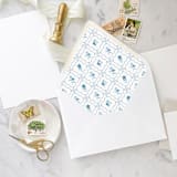 "A7 Envelope Liners Floral Tile Pattern (set of 10)" - Envelope Liners in blue by Design by Laney