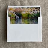 "Swans by the pond envelope liner for A7 square flap envelope | pack of 10" - Envelope Liners in multicolorassorted-colors by Ivory Invitations