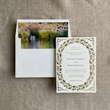 "Swans by the pond envelope liner for A7 square flap envelope | pack of 10" - Envelope Liners in multicolorassorted-colors by Ivory Invitations