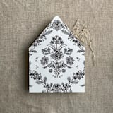 "Venetian floral black liner for A7 euro flap envelope | pack of 10" - Envelope Liners in black by Ivory Invitations