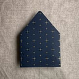 "Gold stars midnight blue envelope liner for A7 euro flap envelope | pack of 10" - Envelope Liners in blue by Ivory Invitations