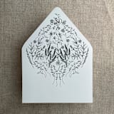 "Forest green English botanical garden floral printed liner for A7 euro flap envelope | pack of 10" - Envelope Liners in green by Ivory Invitations