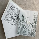 "Forest green English botanical garden floral printed liner for A7 euro flap envelope | pack of 10" - Envelope Liners in green by Ivory Invitations