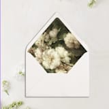 "White Vintage Moody Floral Envelope Liners" - Envelope Liners in black by Eva Friesen