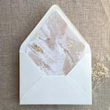 "Abstract stucco brush stroke printed printed liner for A7 euro flap envelope | pack of 10" - Envelope Liners in beige by Ivory Invitations