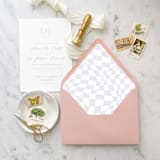 "A7 Envelope Liners Lavender Warped Checkerboard (set of 10)" - Envelope Liners in purple by Design by Laney