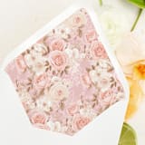 "Dusty Rose and Cream Liner | Set of 25 Euro Envelope Liners" - Envelope Liners in pink by Nikki Turner