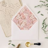 "Dusty Rose and Cream Liner | Set of 25 Euro Envelope Liners" - Envelope Liners in pink by Nikki Turner