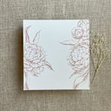 "Old rose grand peony floral envelope liner for A7 square flap envelope | pack of 10" - Envelope Liners in pink by Ivory Invitations
