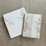 "Old rose grand peony floral envelope liner for A7 square flap envelope | pack of 10" - Envelope Liners in pink by Ivory Invitations