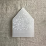 "White Adorable wild floral vellum envelope liner for A7 euro flap envelope | pack of 10" - Envelope Liners in white by Ivory Invitations