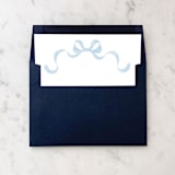 "A7 Envelope Liners Blue Bow Square Flap (set of 10)" - Envelope Liners in blue by Design by Laney