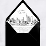 "Brooklyn  Skyline Envelope Liner with custom text/saying | Set of 10 | For 5x7 Minted Square Flap Envelope" - Envelope Liners in white by Kimee Meyer