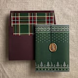 "Holiday green plaid envelope liner for A7 square flap envelope | pack of 10" - Envelope Liners in green by Ivory Invitations