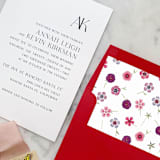"A7 Envelope Liners Pink and Purple Flowers Square Flap (set of 10)" - Envelope Liners in pink by Design by Laney