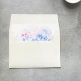 "Hydrangea Watercolor Square Envelope Liner | Set of 10 | For 5x7” invitations " - Envelope Liners in blue by Cotton and Bow
