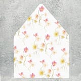 "Bright Floral Poppy Watercolor Envelope Liner | Set of 10 | For 5x7” invitations" - Envelope Liners in multicolor by Cotton and Bow