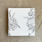 "Slate grand peony floral envelope liner for A7 square flap envelope | pack of 10" - Envelope Liners in gray by Ivory Invitations