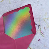 "Wavy A7 Liner - Holographic Paper" - Envelope Liners in multicolorassorted-colors by Eva Tadros