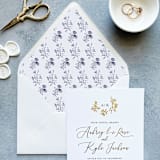 "Navy Floral Toile Envelope Liner | Set of 10 | For 5x7” invitations" - Envelope Liners in blue by Cotton and Bow